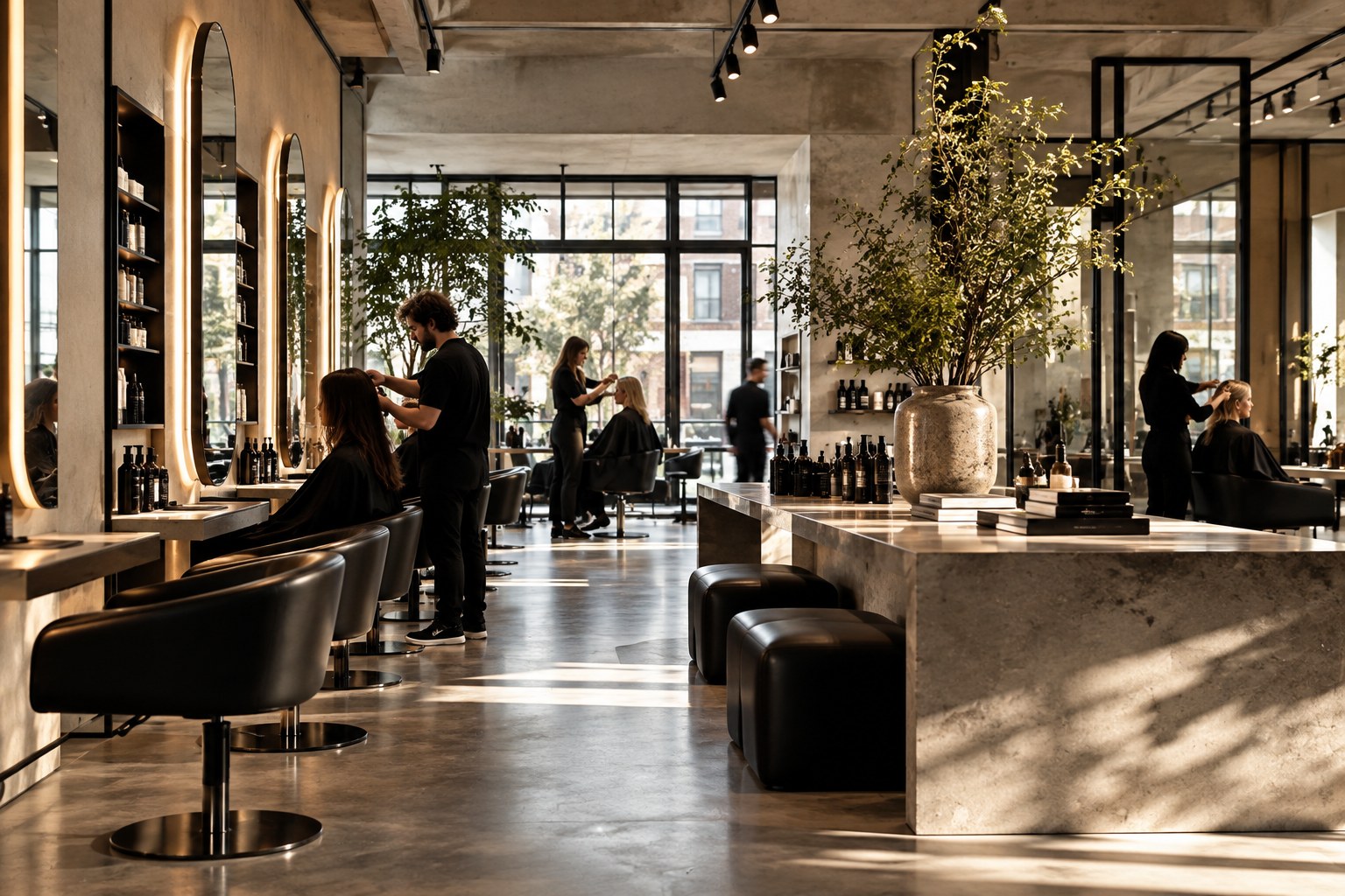 Contemporary salon interior